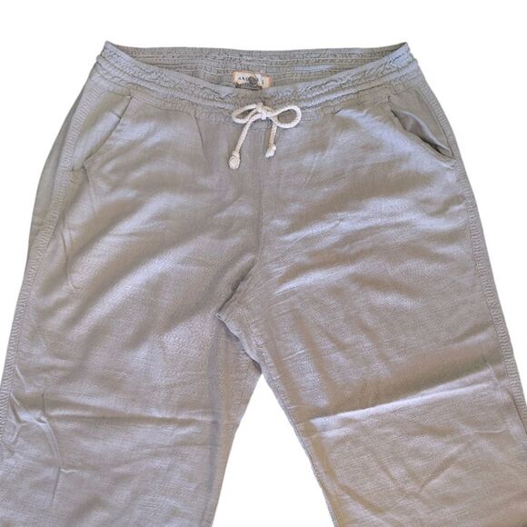 Angel Kiss Light Grey Pull On Wide Leg Linen Blend Palazzo Pants Size XL - Picture 4 of 15